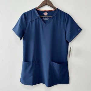 NEW Dickies Xtreme Stretch Navy Blue Scrub Top